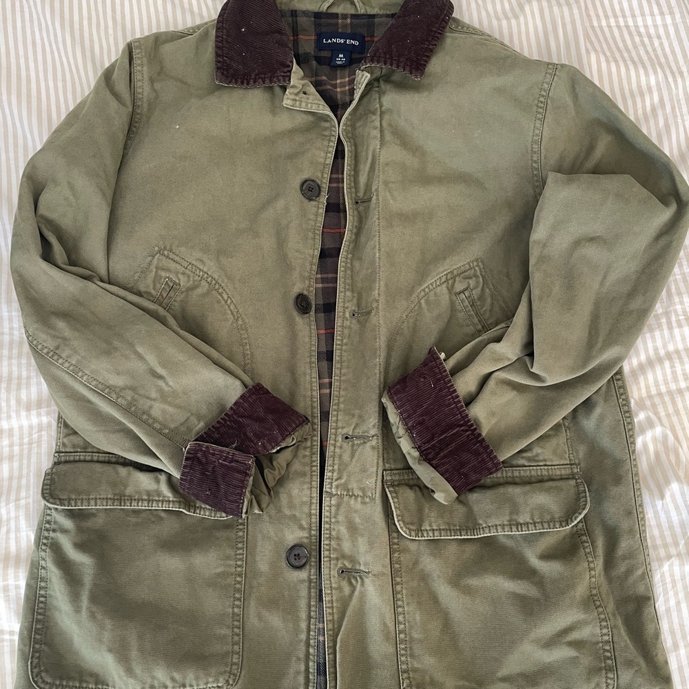 Lands' End Men's Olive Green Barn Jacket